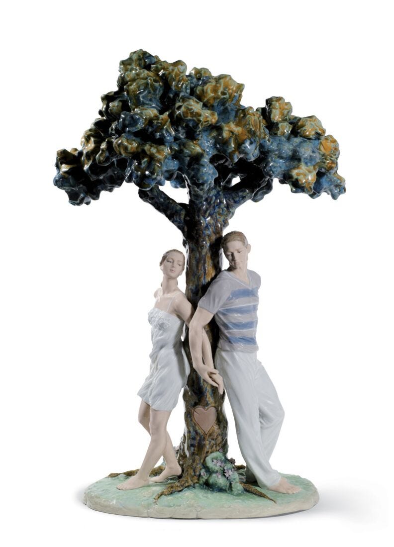 Lladro Figura Pareja El árbol De Los Enamorados