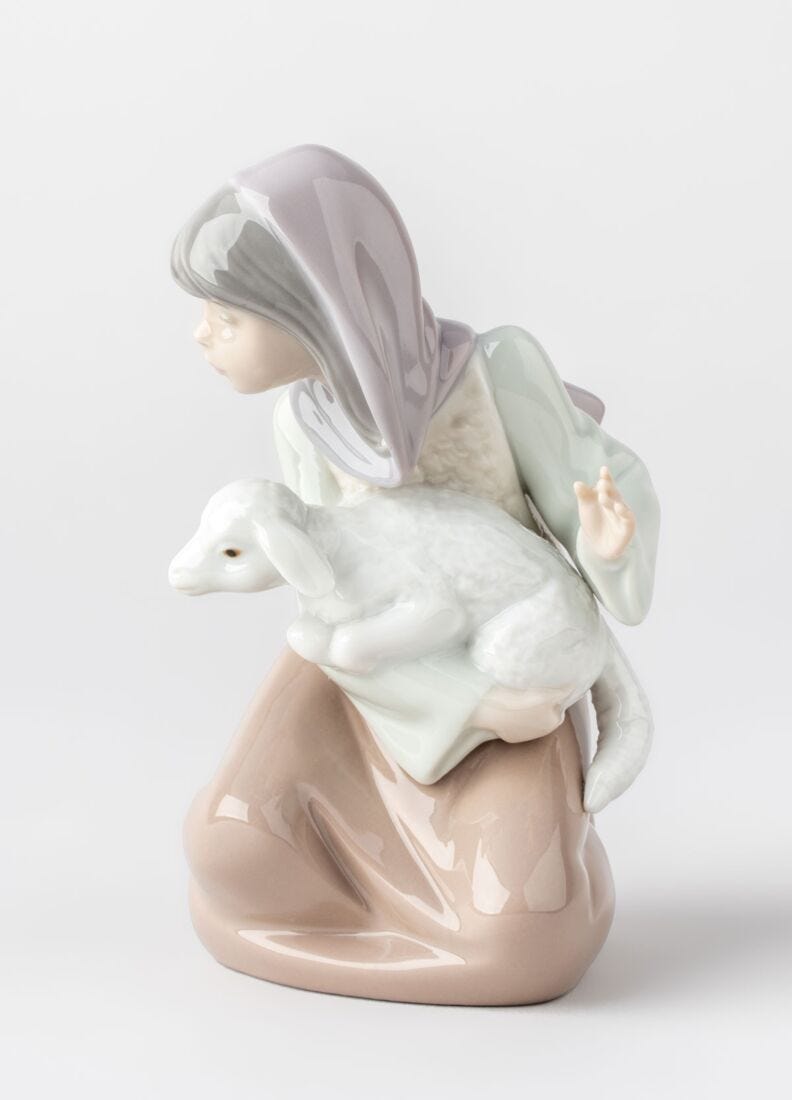 Lladro Figura Pastorcita En Belén