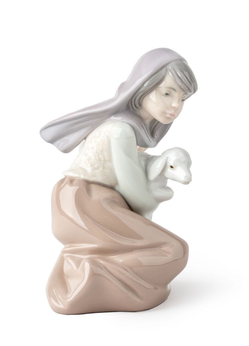 lladro Figura Pastorcita en Belén