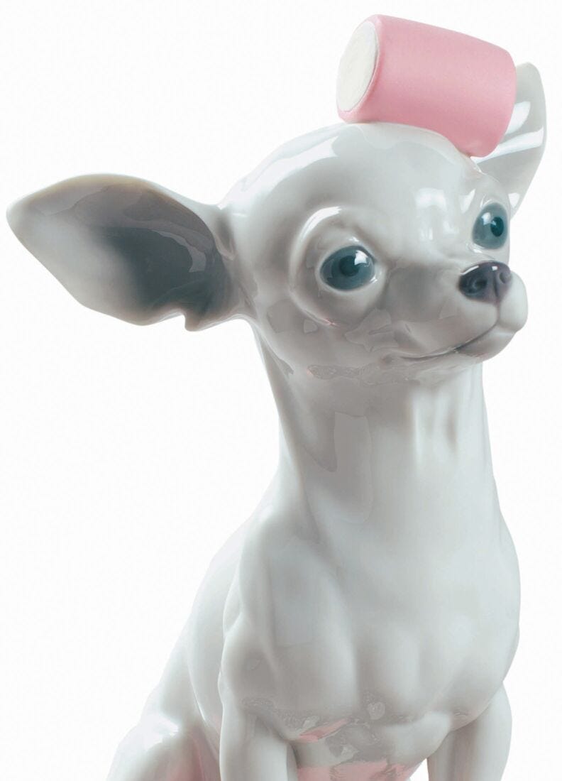 Lladro Figura Perro Chihuahua Con Marshmallows