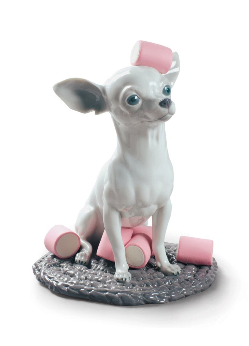 lladro Figura perro Chihuahua con Marshmallows