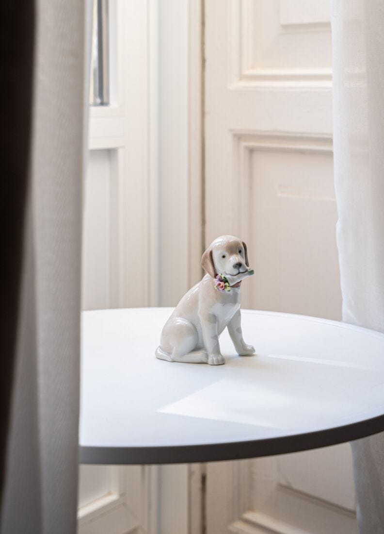 Lladro Figura Perro Este Ramo Es Para Ti