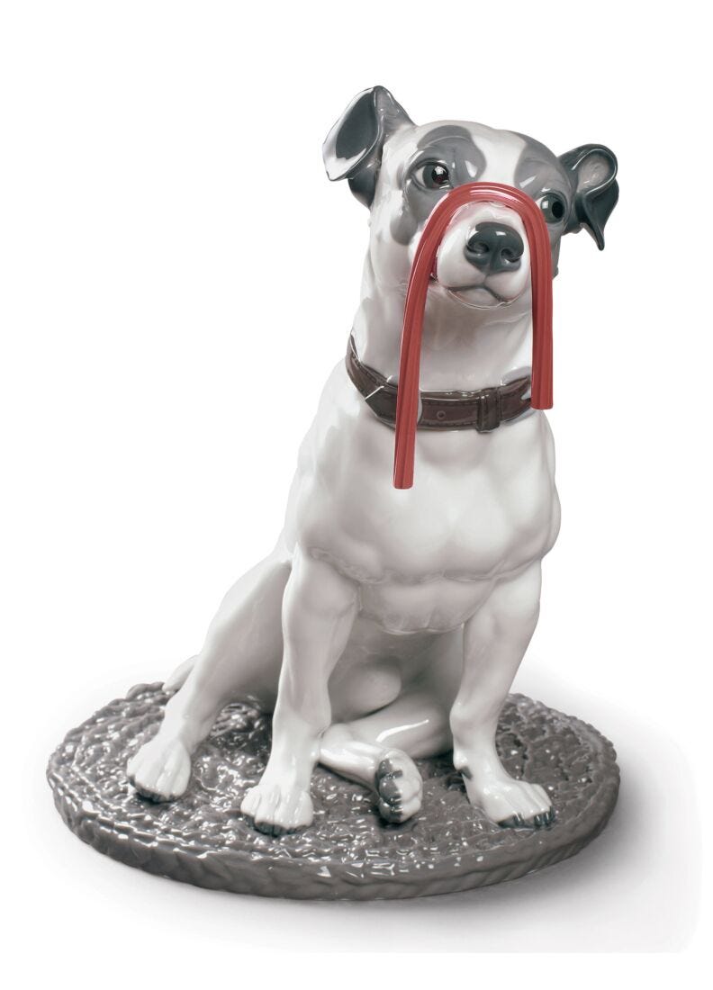 Lladro Figura Perro Jack Russell Con Regaliz