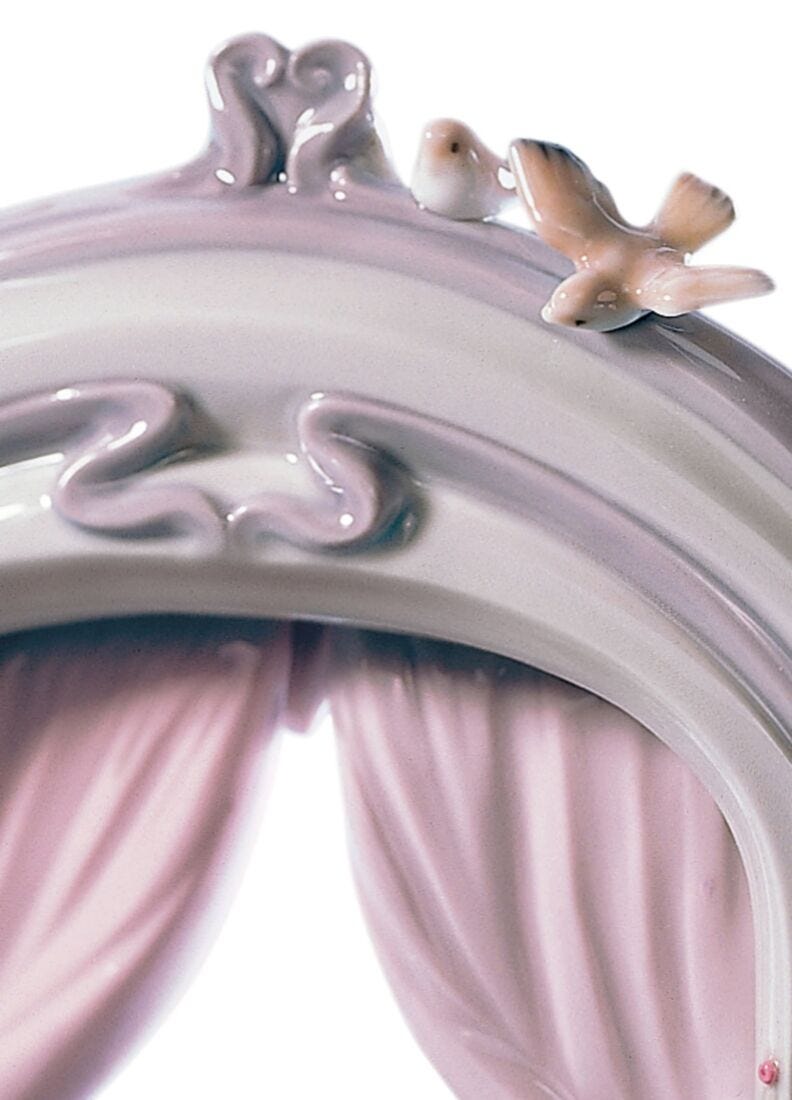 Lladro Figura Perros Ventana Florida