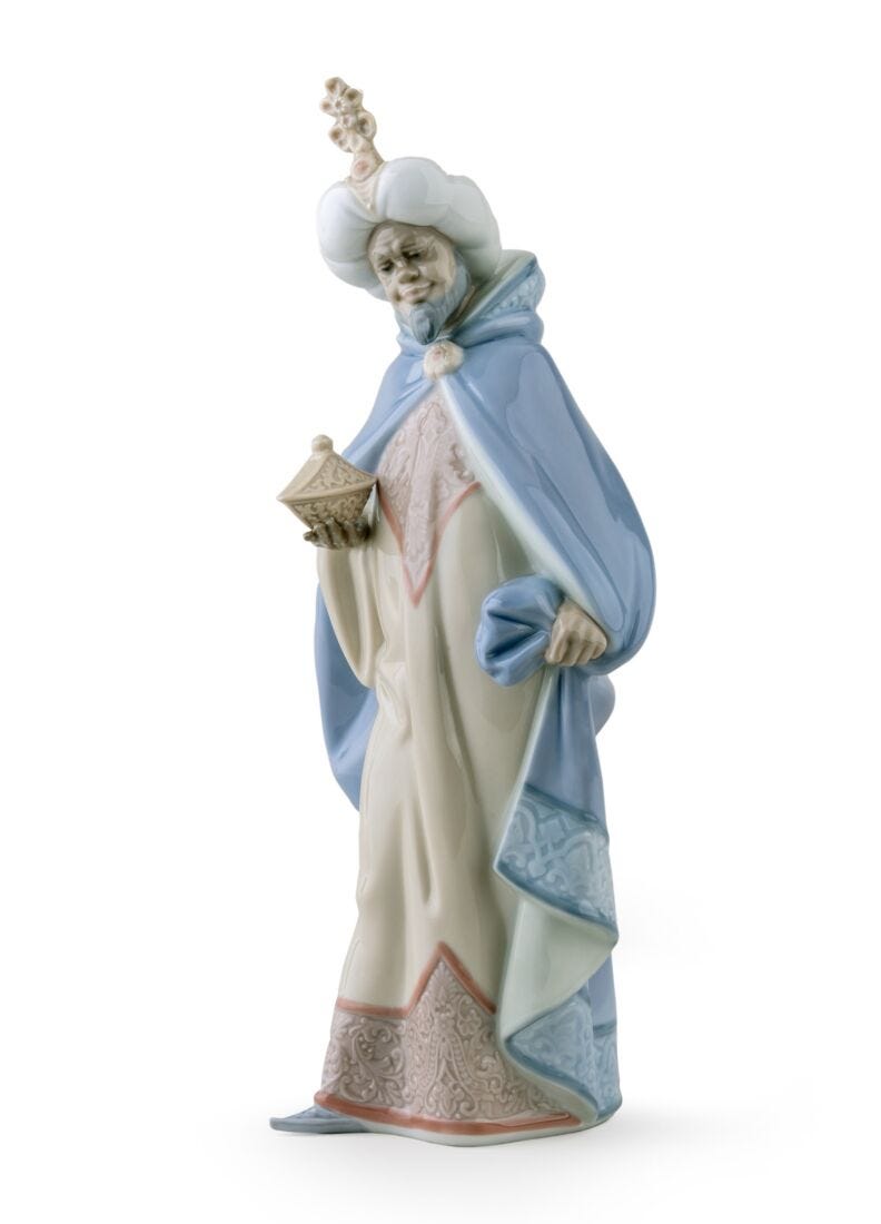 lladro Figura Rey Baltasar en Belén-II