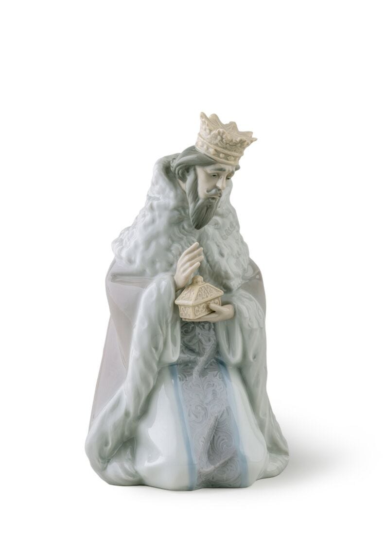 lladro Figura Rey Gaspar en Belén-II