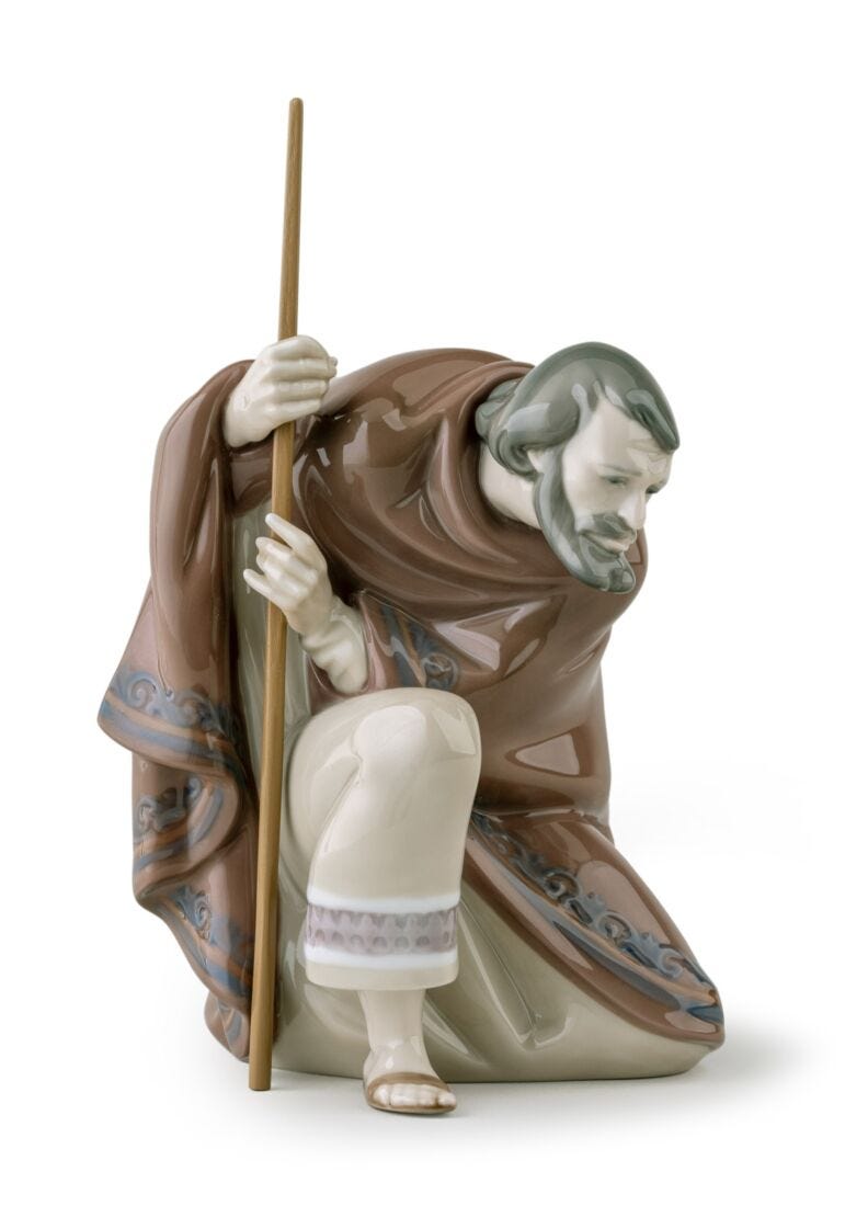 lladro Figura San José en Belén-II