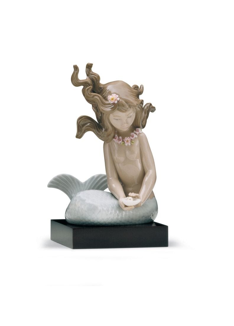 Lladro Figura Sirena Con Brazos En Costado