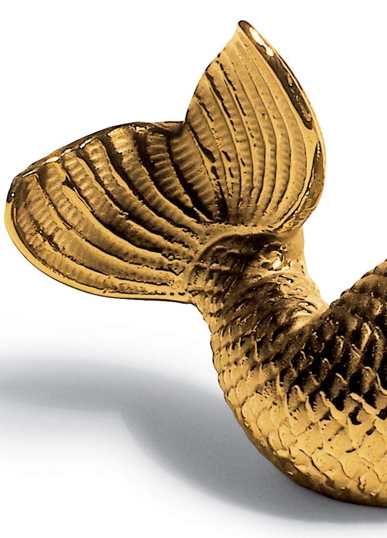 lladro Figura sirena Soñando con el mar. Lustre oro