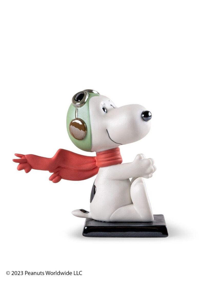 lladro Figura Snoopy™ Flying Ace