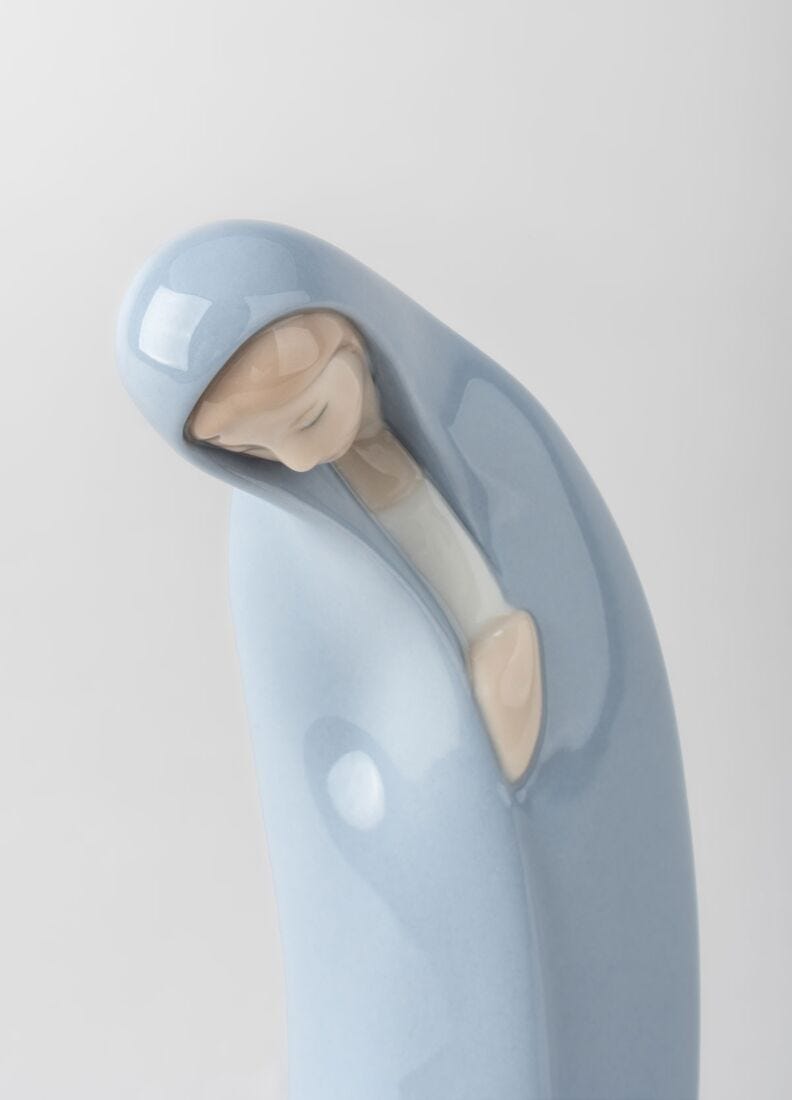 Lladro Figura Virgen En Belén
