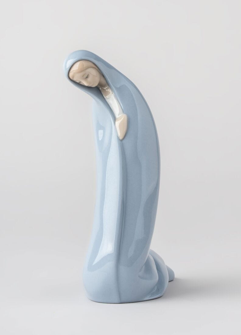 Lladro Figura Virgen En Belén