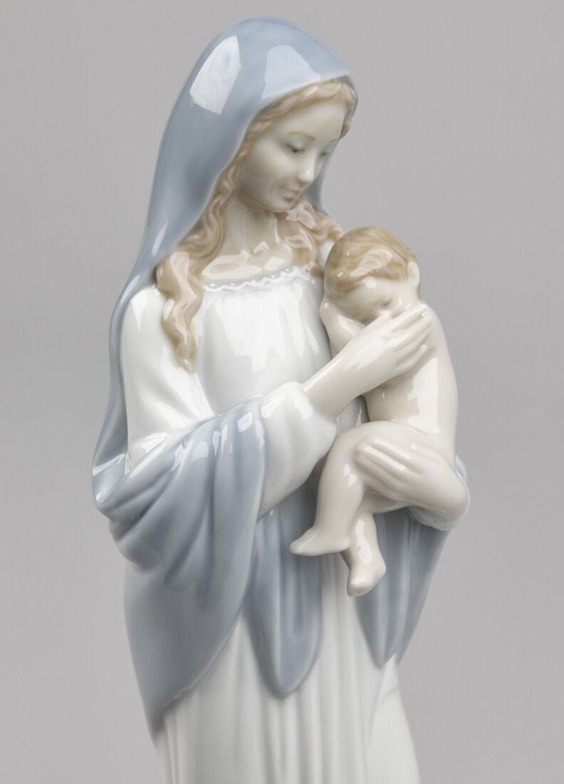 Lladro Figura Virgen Madonna De Las Flores