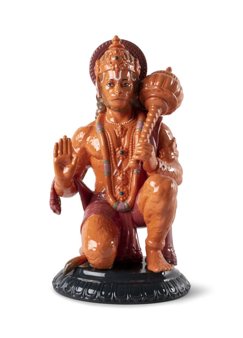 lladro Hanuman - naranja