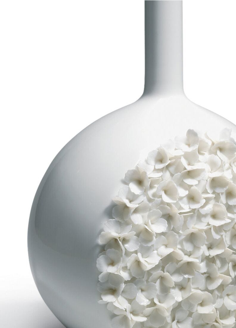 Lladro Jarrón Canvas Tapiz De Flores