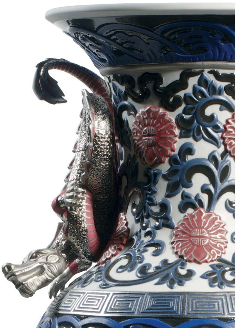 Lladro Jarrón Oriental. Rojo. Serie Limitada