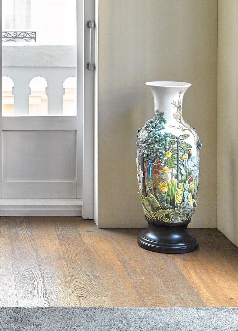 Lladro Jarrón Paraíso Animal. Serie Limitada