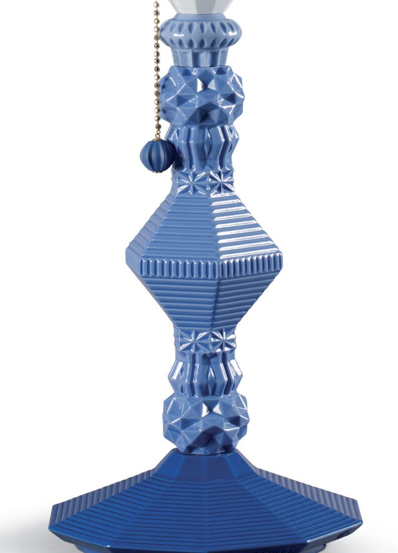 Lladro Lámpara De Mesa Belle De Nuit. Azul (CE)