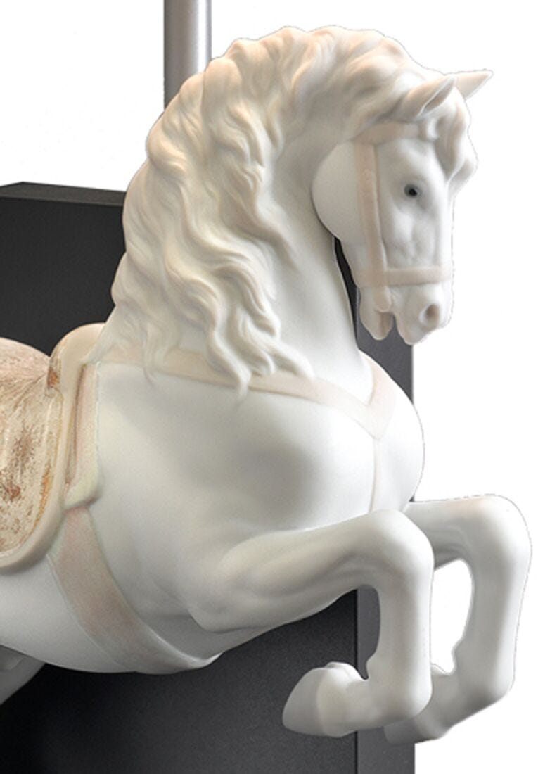 Lladro Lámpara De Mesa Caballo Courbette (CE)