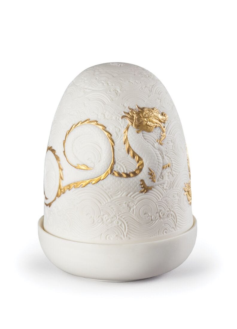 Lladro Lámpara De Mesa Dragones Dome