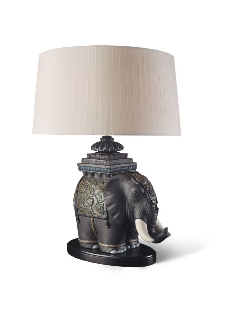 Lladro Lámpara De Mesa Elefante De Siam (CE)