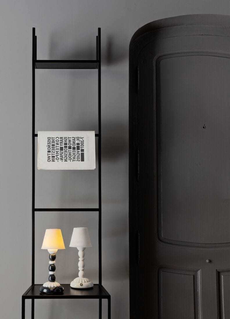 Lladro Lámpara De Mesa Firefly Palm. Azul Claro