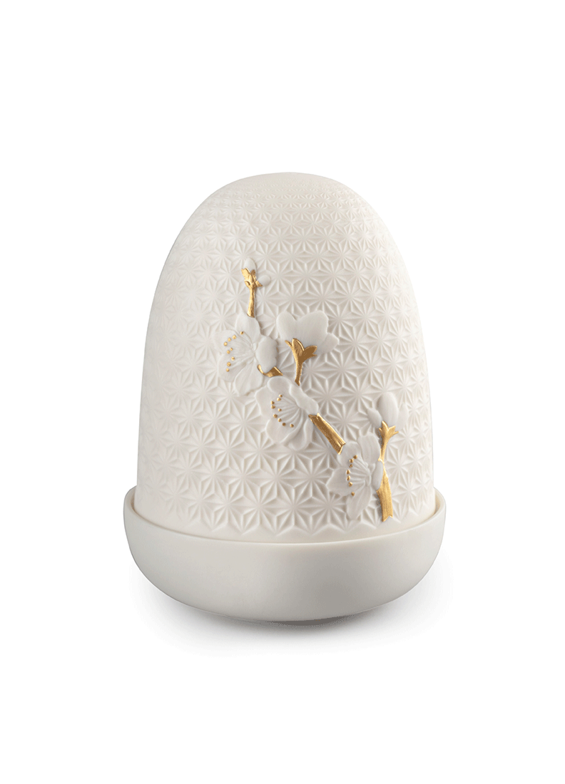 Lladro Lámpara De Mesa Flor De Cerezo Dome