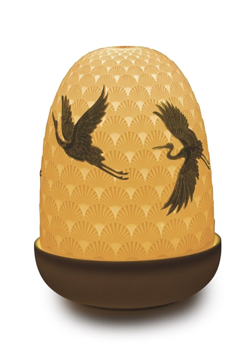 lladro Lámpara de mesa Grullas Dome