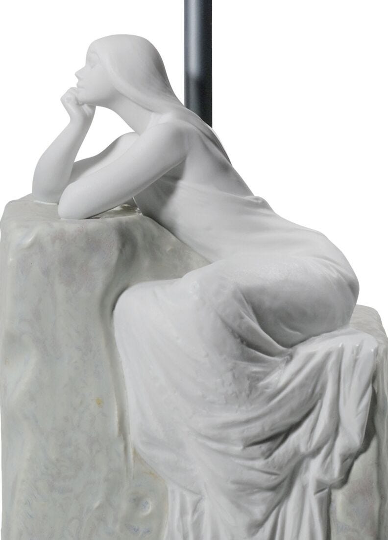 lladro Lámpara de mesa Mujer contemplativa II (CE)