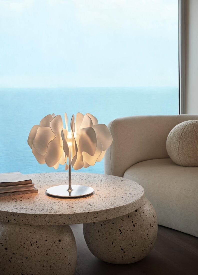 lladro Lámpara de mesa Nightbloom. Blanco. (CE)