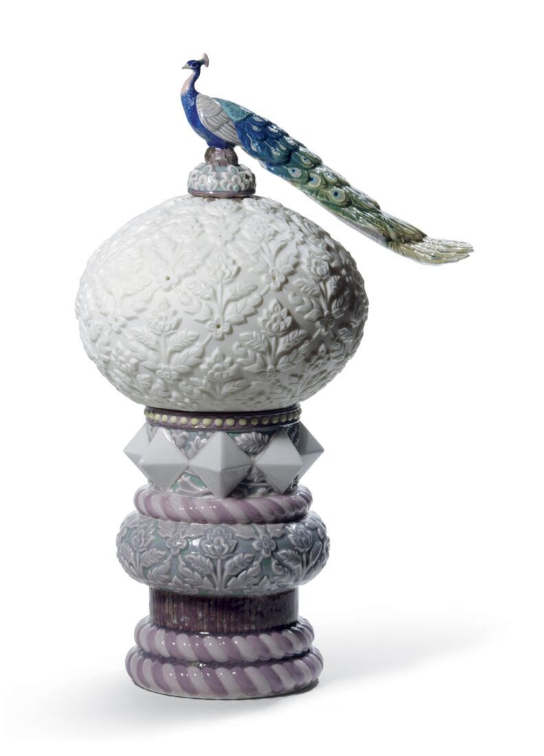 Lladro Lámpara De Mesa Pavo Real (CE)