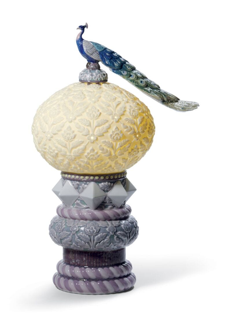 lladro Lámpara de mesa Pavo real (CE)