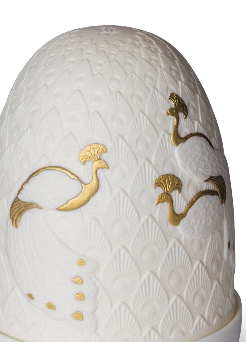 Lladro Lámpara De Mesa Pavos Reales Dome