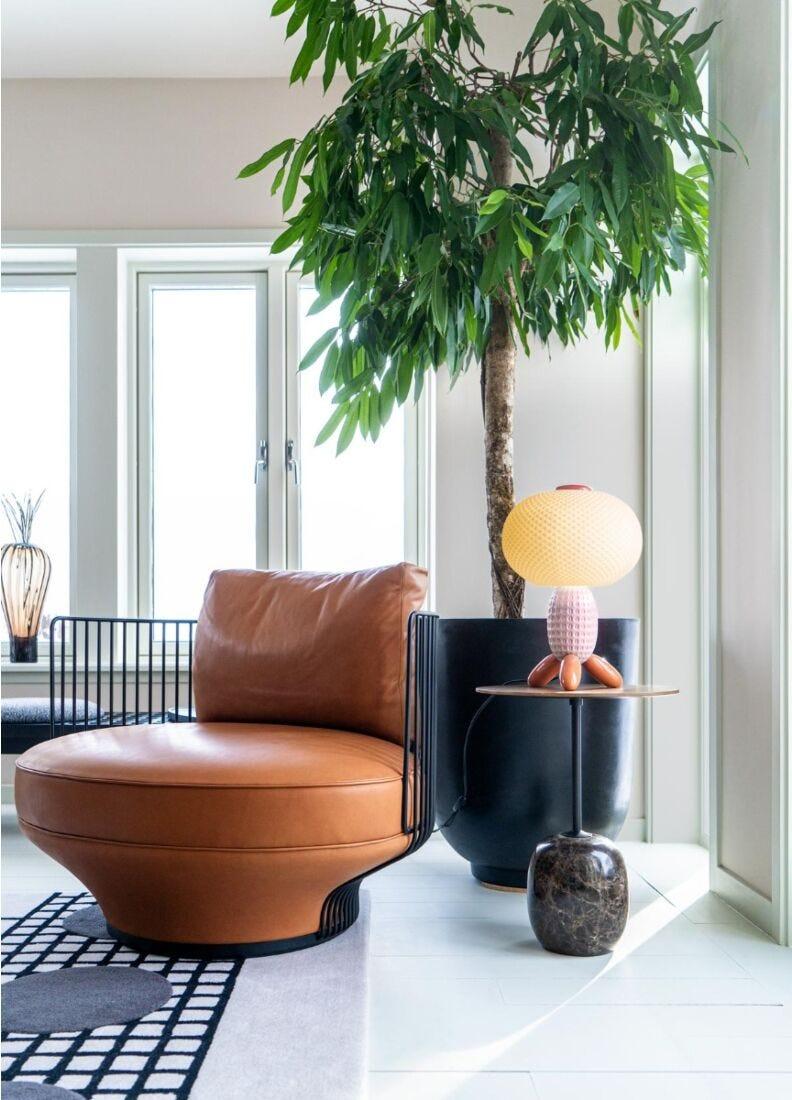 Lladro Lámpara De Mesa Soft Blown. Rosa (CE)