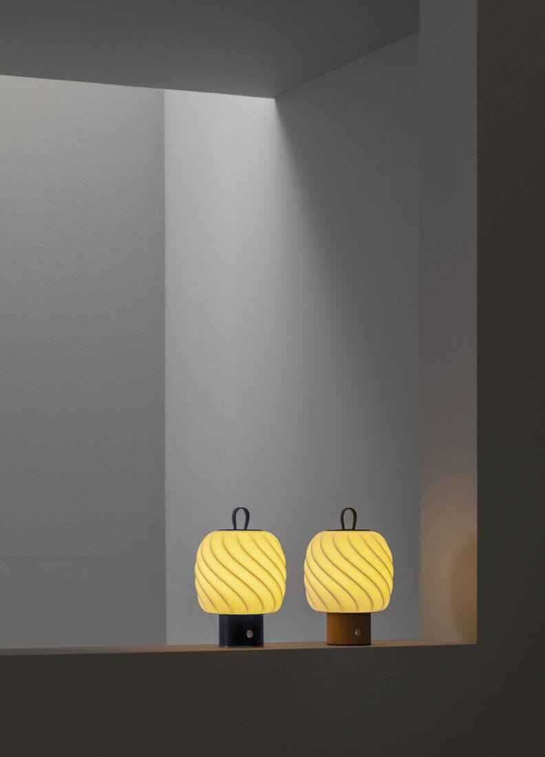 Lladro Lámpara Portátil Ice Cream. Mediana. Azul