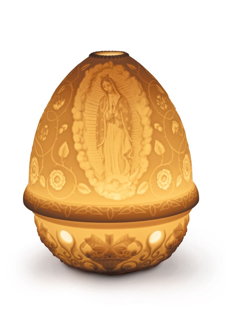 lladro Litofanía Virgen de Guadalupe