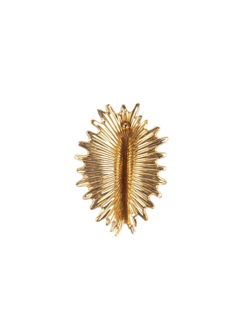 lladro Pendiente grande Actinia. Lustre oro
