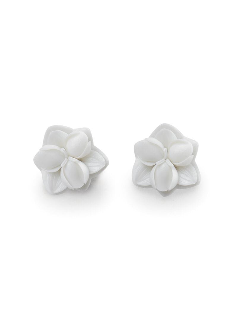 lladro Pendientes botón Orquídea