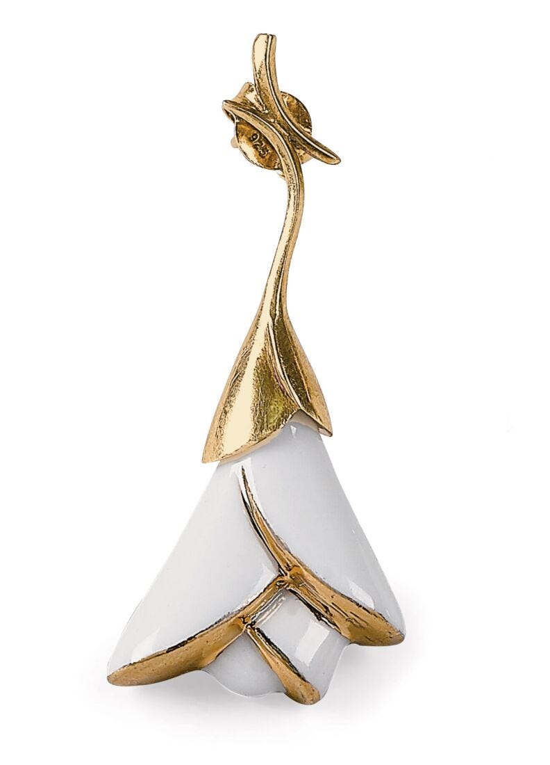 Lladro Pendientes Cortos Heliconia