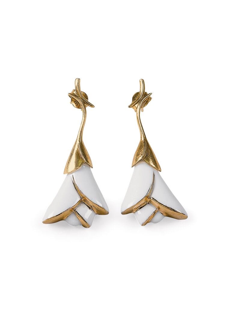 lladro Pendientes cortos Heliconia