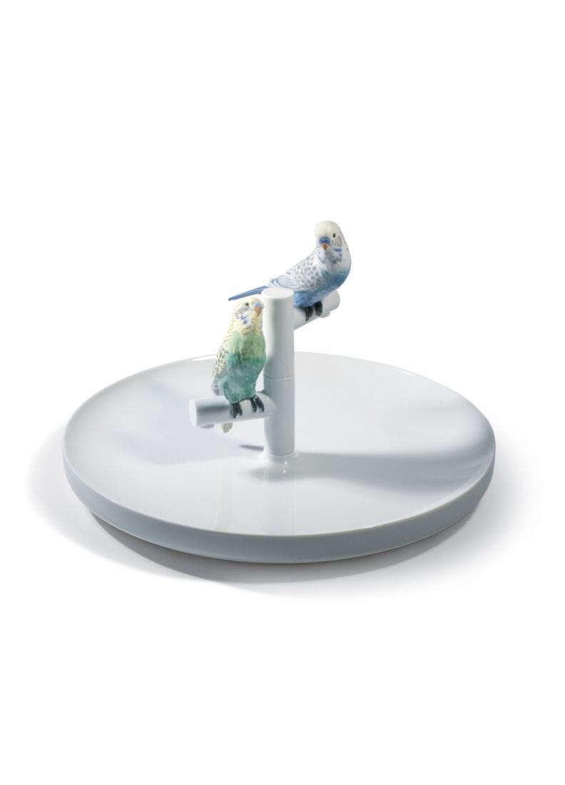Lladro Plato Parrot Romance