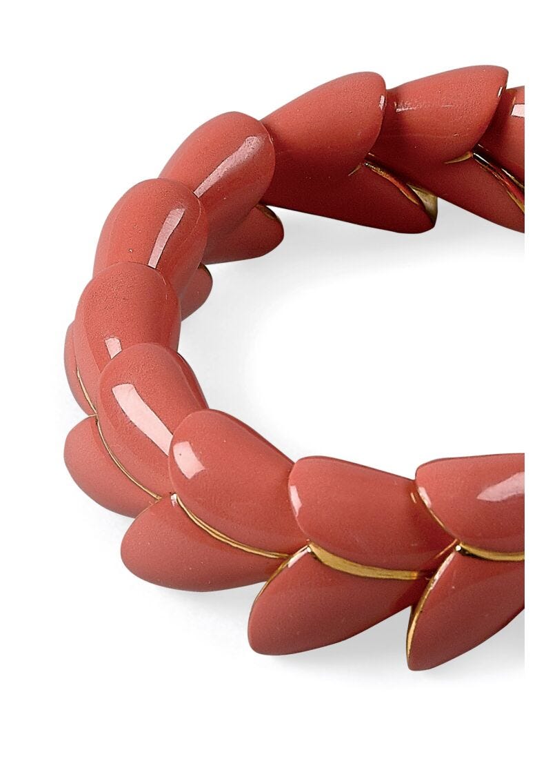 Lladro Pulsera Heliconia. Coral