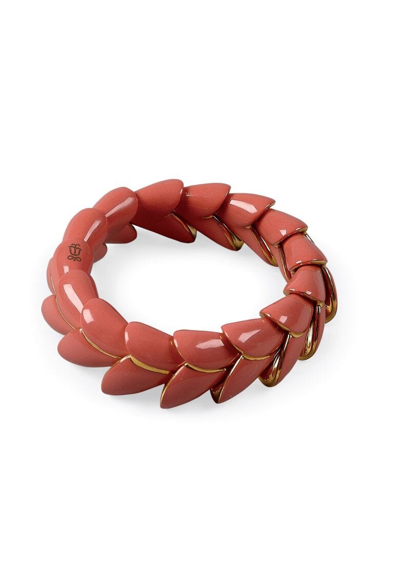 lladro Pulsera Heliconia. Coral
