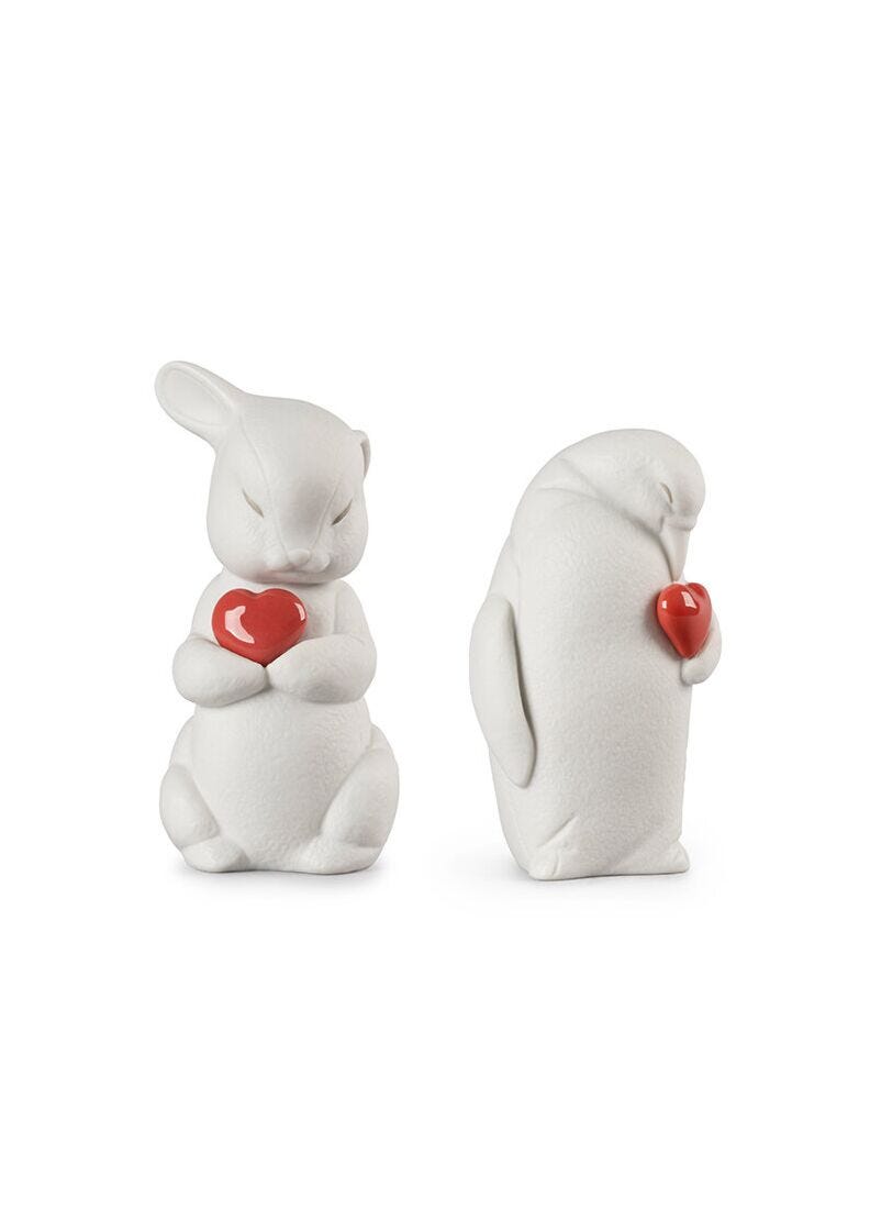 lladro Set Conejo Puffy y Pingüino Colby