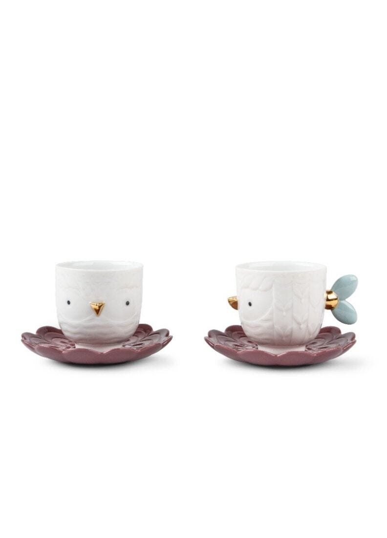 lladro Set de 2 tazas y platos Kawki