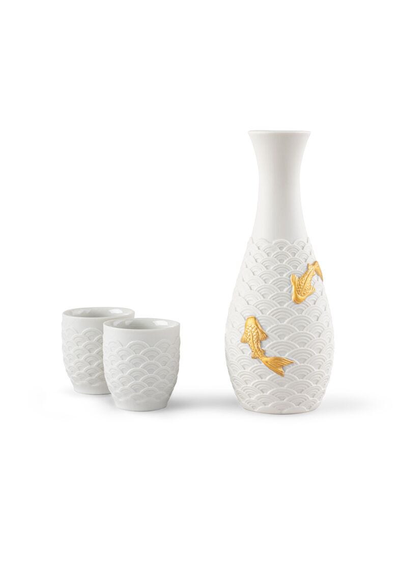 lladro Set de sake Koi