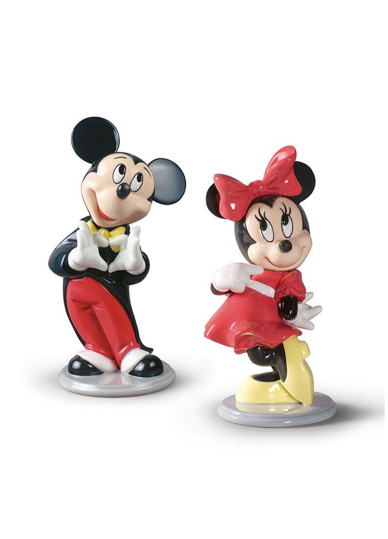 Lladro Set Mickey Y Minnie