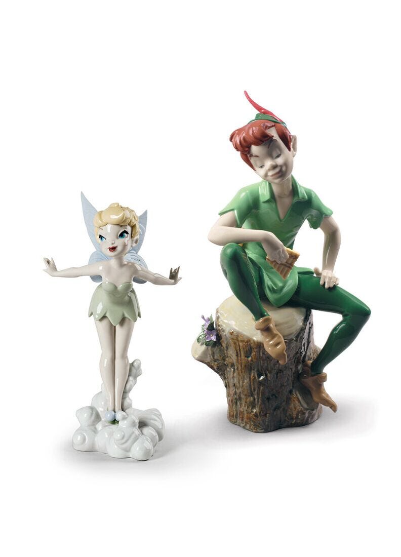 lladro Set Peter Pan y Campanilla