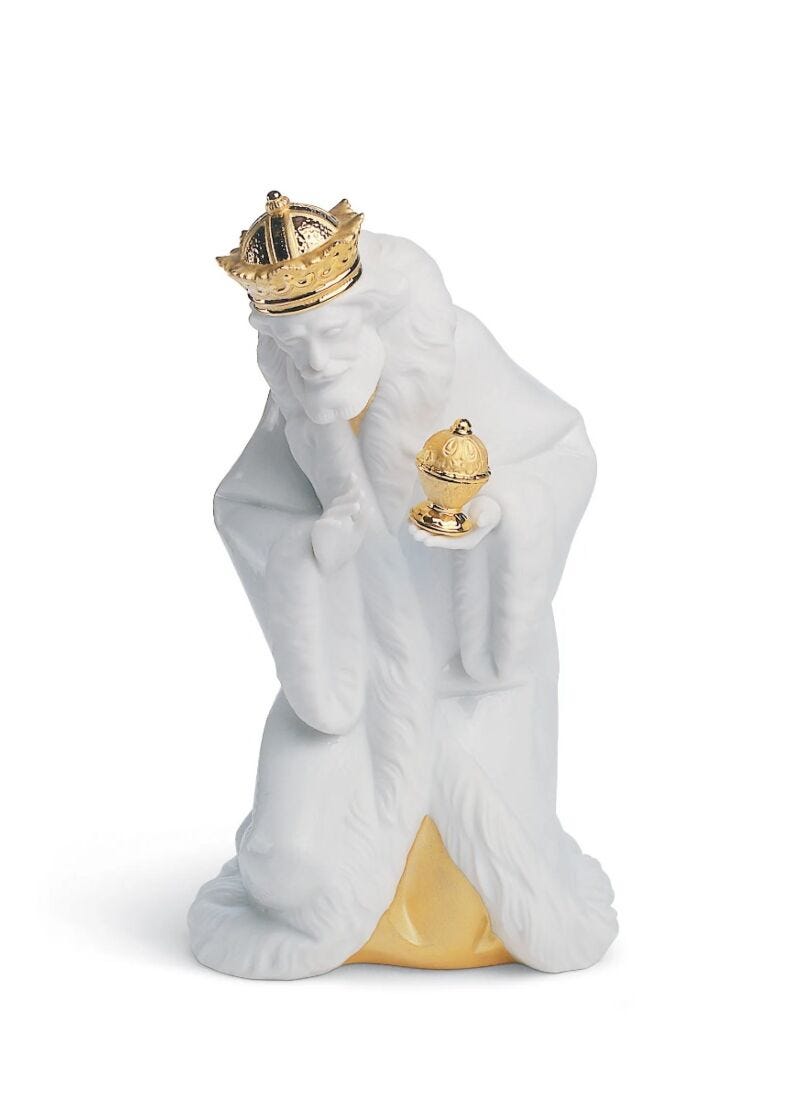 lladro Set Reyes Magos. Lustre Oro