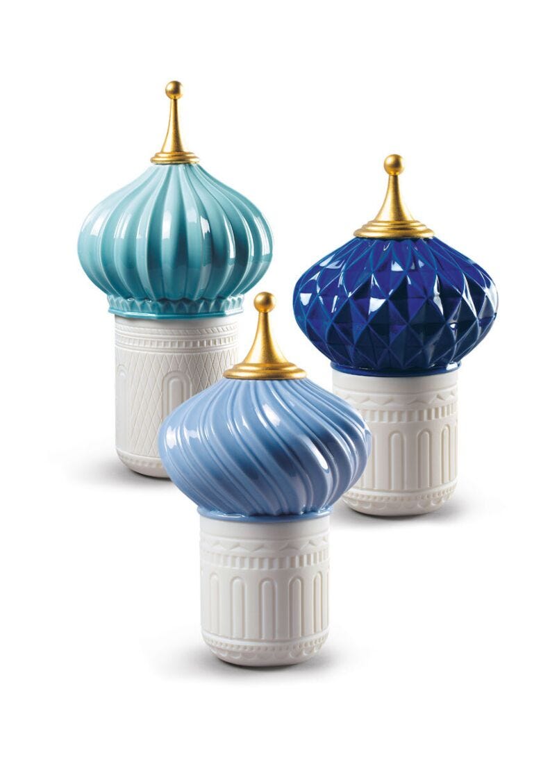 Lladro Set Velas Azules 1001 Luces